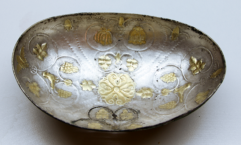 Mitra Etezadi: Sasanid Silver and Gold Vessel's Interior - After Restoration